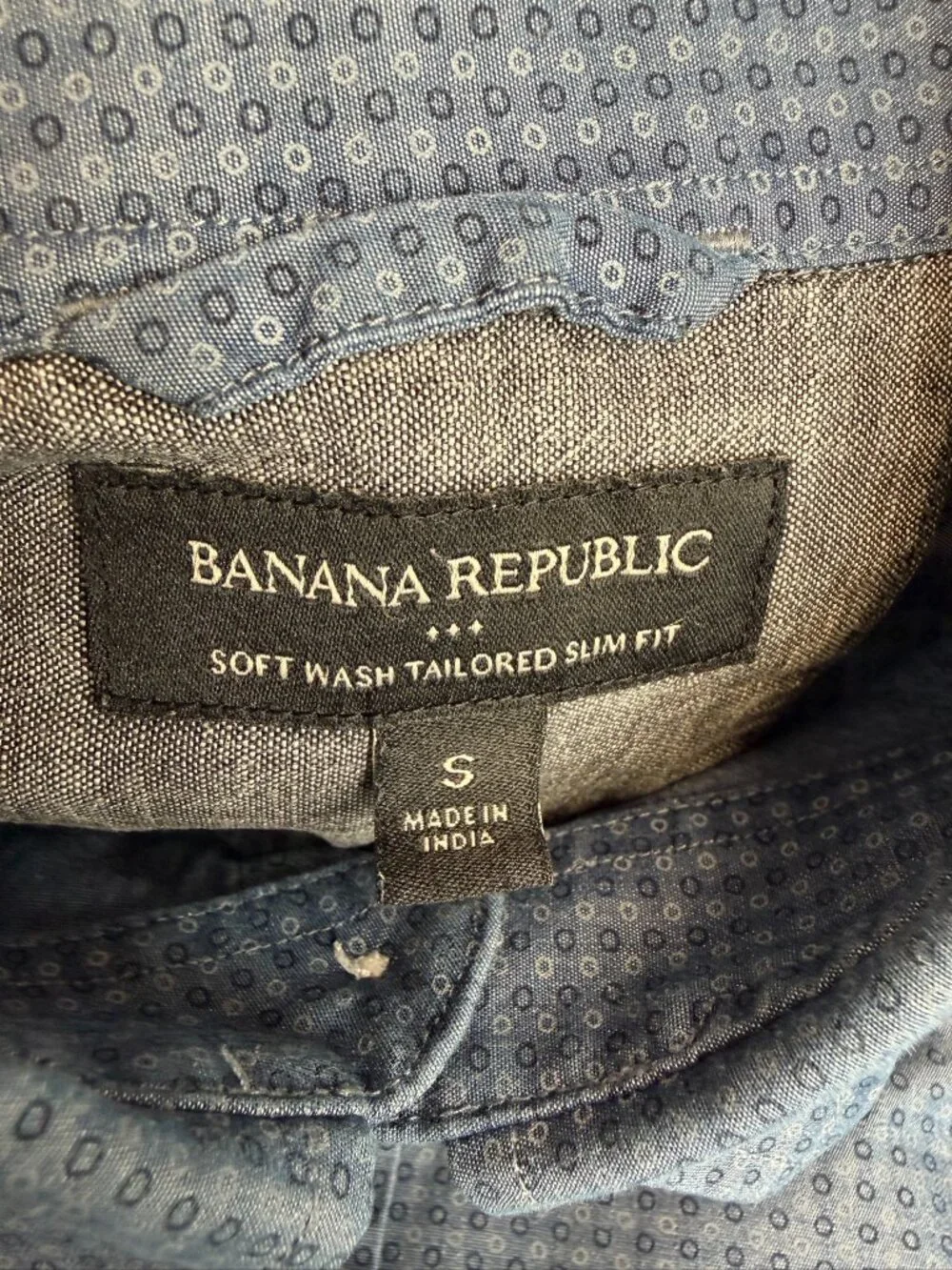 Banana Republic Button Up Men Small Slim Fit Soft Tailored Dress Shirt Work Ex